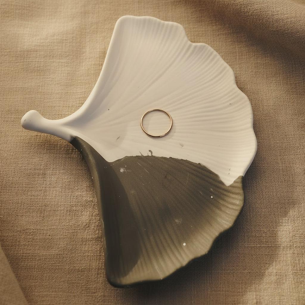 Eden – Coupelle Feuille en Jesmonite