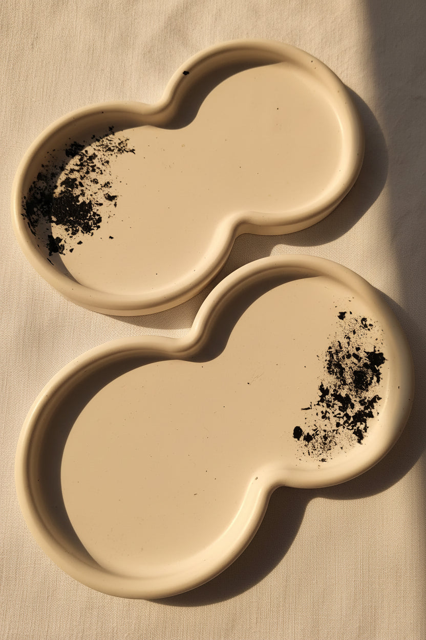 Sélène Onyx – Plateau en Jesmonite