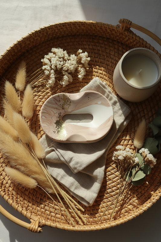 Naya – Porte-Savon Bicolore Beige & Terra Cotta