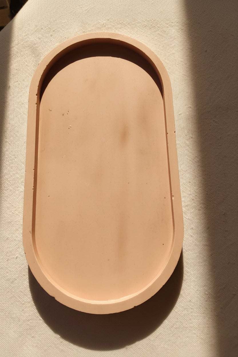 Stella – Vide-Poche Oval en Jesmonite
